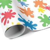 Verfspatten cadeaupapier (Rol Hoek)