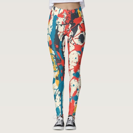 Verfspatten Leggings (Voorkant)
