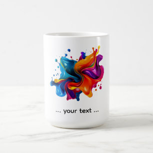 verfspattenexplosie koffiemok