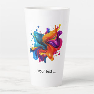 verfspattenexplosie latte mok