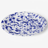 Verfspatterblauw Papieren Bordje (Gekanteld)