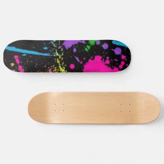 verfsplaatstroze-paars skateboard (Horizontaal)