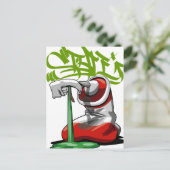 verfspuitkaart briefkaart (Staand voorkant)