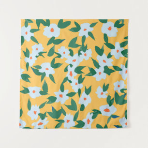 Verfstijl bloemmotief. wandkleed