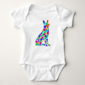 Verfstipkunst met Waterverf van herdershonden Romper (Voorkant)