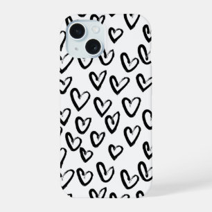 Verfstreek Hartpatroon iPhone 15 Hoesje