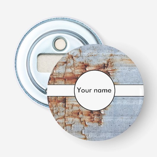 Verftextuur afpellen button flesopener (Voorkant)