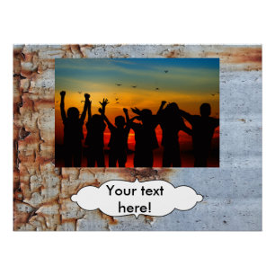 Verftextuur afpellen perfect poster