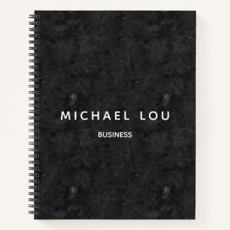 Verftextuur zwart Minimal Professional Notitieboek