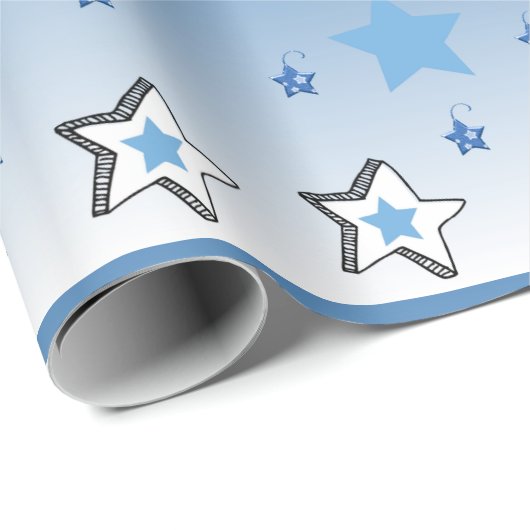 Verfugend kerstblauw ritssluitpapier cadeaupapier (Rol Hoek)