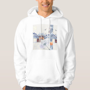 Vergadering bij de tempel: De zijden parasol Hoodie