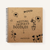 Vergadering Geïnspireerde Doodles Funny Girly - Ge Notitieboek (Voorkant)