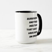 Vergadering Survivor Funny Mug Mok (Voorkant rechts)