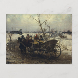 Vergadering van de trein briefkaart