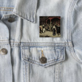 Vergadering van Faust en Marguerite, 1860 Vierkante Button 5,1 Cm (In situ)