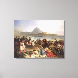 Vergadering van generaal Nicolas Joseph Maison Canvas Afdruk