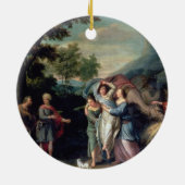 Vergadering van Jacob en Laban met Rachel, Leah en Keramisch Ornament (Achterkant)