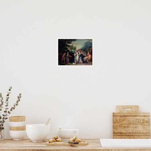 Vergadering van Jacob en Laban met Rachel, Leah en Poster (Keuken)