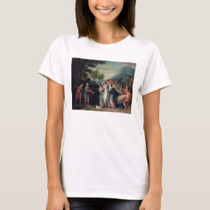 Vergadering van Jacob en Laban met Rachel, Leah en T-shirt