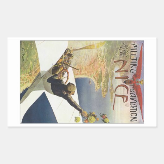 Vergadering van Nice Rechthoekige Sticker (Voorkant)