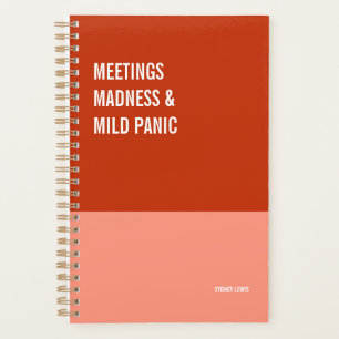 Vergaderingen Wanorde en Milde Paniek Dagelijkse K Planner