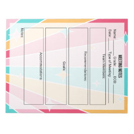 Vergadernotities Notitieblok- Bright Notitieblok