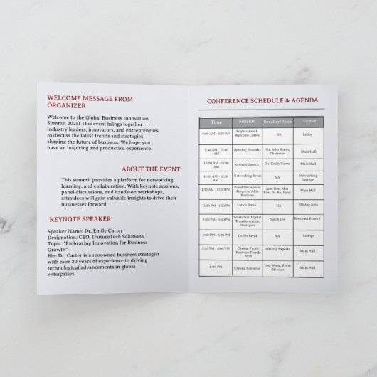 Vergaderrooster of zakelijk vergaderrooster programma (Binnen)