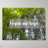 Vergeef en vergeet het Inspirerend poster van het  (Voorkant)