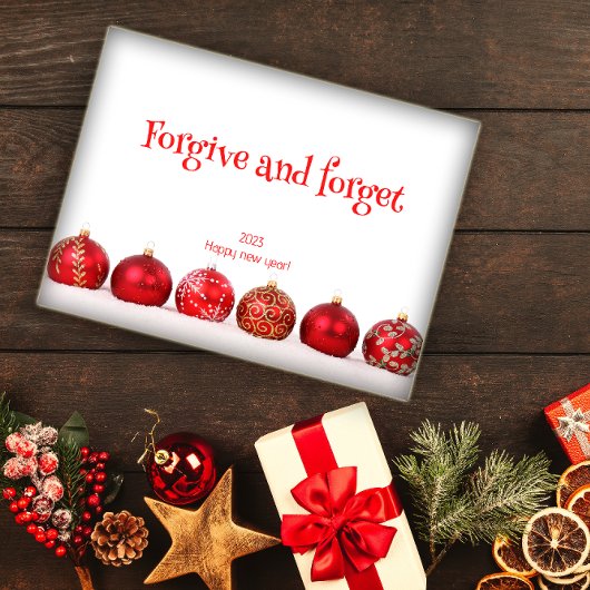 Vergeef en vergeet wensen poster nieuw jaar