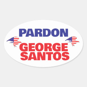 VERGEEF GEORGE SANTOS straf te streng laat hem vri Ovale Sticker