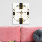 Vergeef ze TOCH inspirerend kolibrie Canvas Afdruk (Insitu (Woonkamer))