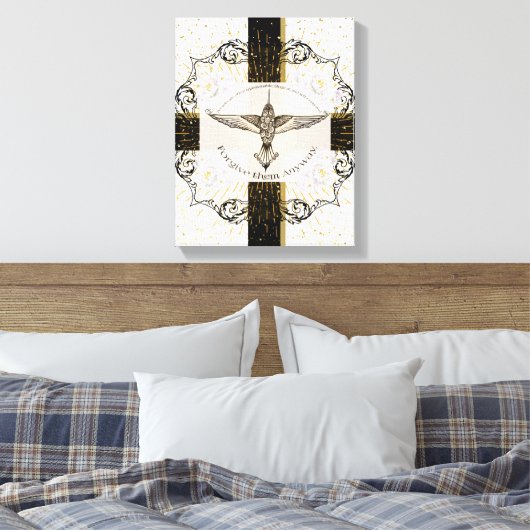 Vergeef ze TOCH inspirerend kolibrie Canvas Afdruk (Insitu (Slaapkamer))