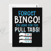 Vergeet Bingo Lucky Pull Tab Briefkaart (Voorkant / Achterkant)