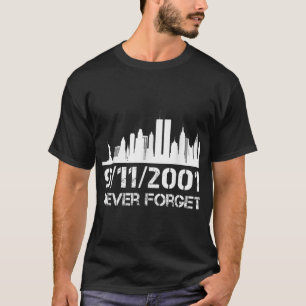 Vergeet de 911 20ste Jubileum patriotmonument nooi T-shirt