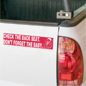 Vergeet de Baby niet - Bumpersticker (Op Truck)