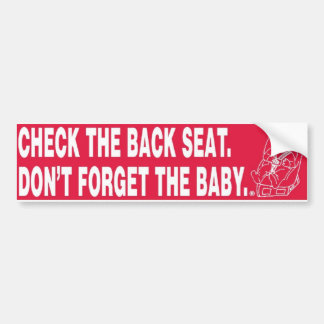 Vergeet de Baby niet - Bumpersticker