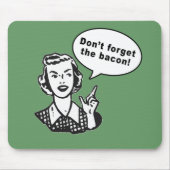 Vergeet de bacterie niet! Fun Bacon-ontwerp Muismat (Voorkant)