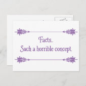 Vergeet de feiten... briefkaart (Voorkant / Achterkant)