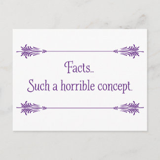 Vergeet de feiten... briefkaart