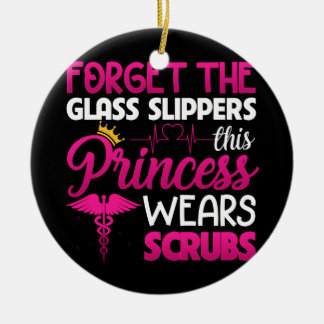 Vergeet de glassenprinses die de struikgewas draag keramisch ornament