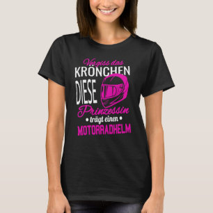 Vergeet de Kroon I Princess Motorcycle Helmet Bike T-shirt