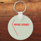 Vergeet de plastic riemen nooit sleutelhanger (Voorkant)