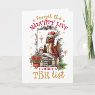 Vergeet de stoute lijst, ik heb een TBR-lijst Feestdagen Kaart