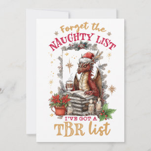 Vergeet de stoute lijst, ik heb een TBR-lijst Feestdagenkaart