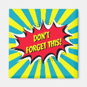 Vergeet deze komische stijl niet magneet (Voorkant)