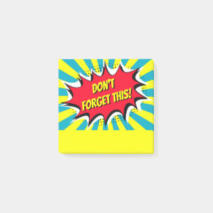 Vergeet deze komische stijl niet post-it® notes