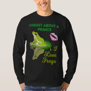 Vergeet een prins ik hou van kikkers Meisjes kikk T-shirt