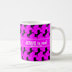 VERGEET EENHORNS JESUS IS ECHT Christelijk monogra Koffiemok