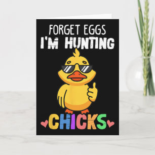 Vergeet Eieren Ik Jaag Kuikens Funny Easter Boys T Kaart