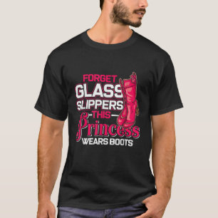 Vergeet Glass Slipper Princess Wears Boots Cowboy T-shirt